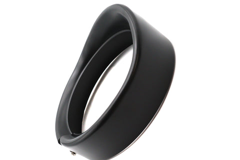 Outer Headlamp Black Frenched Trim Ring with Visor - V-Twin Mfg.