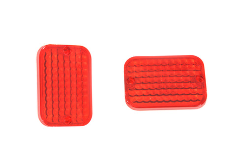 Marker Lamp Lens Set Red Standard Style - V-Twin Mfg.