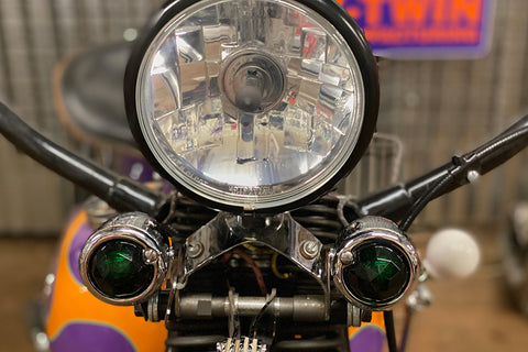 Tail Lamp Lens Set Faceted Green - V-Twin Mfg.