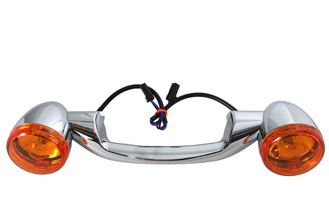 Chrome Revox Turn Signal Bar with Lamps - V-Twin Mfg.