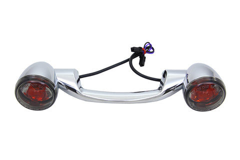 Chrome Steel Revox Turn Signal Bar with Lamps - V-Twin Mfg.