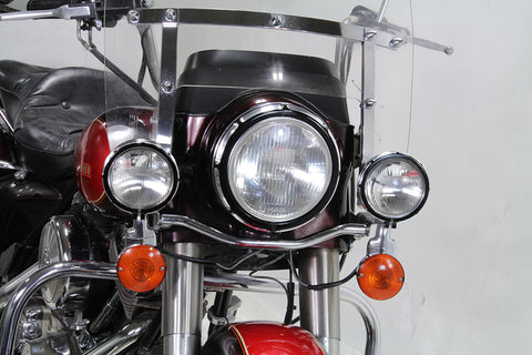 Billet Spotlamp Trim Set Black - V-Twin Mfg.