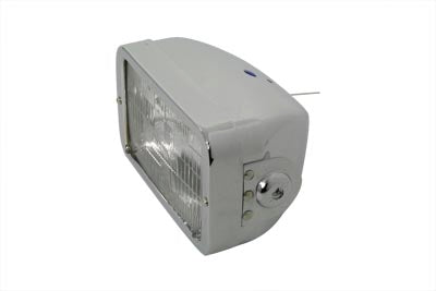 4-1/2 inch Headlamp Rectangular Caddy Type Chrome - V-Twin Mfg.