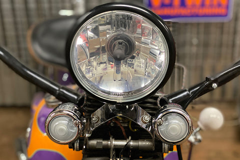 Replica Marker Lamp Lens Glass Bullet Style White - V-Twin Mfg.