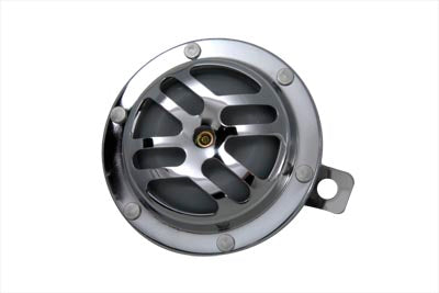 Round Horn 12 Volt Chrome 4 inch - V-Twin Mfg.