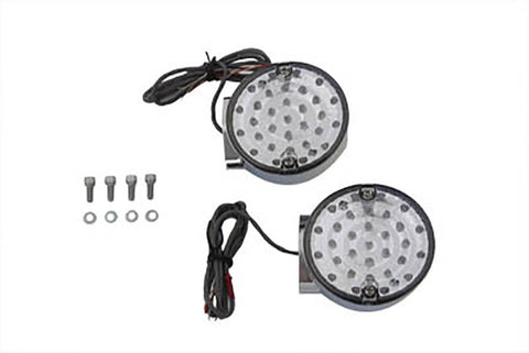 LED Turn Signal Set Rear Clear Lens - V-Twin Mfg.