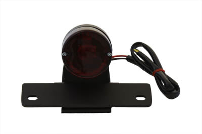 Black Sparto Sport Tail Lamp with Red Lens - V-Twin Mfg.