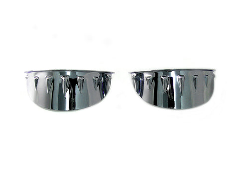 Chrome 4-1/2 inch Glide Spotlamp Visor Set - V-Twin Mfg.