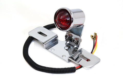 Chrome Round Tail Lamp - V-Twin Mfg.