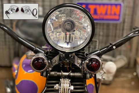 Replica Guide Bullet Turn Signal Set Front - V-Twin Mfg.