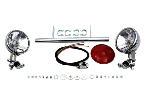 Chrome Spring Fork Spotlamp Kit - V-Twin Mfg.