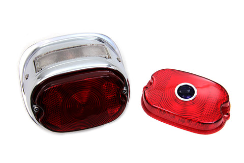 Chrome Oval Tail Lamp Assembly - V-Twin Mfg.