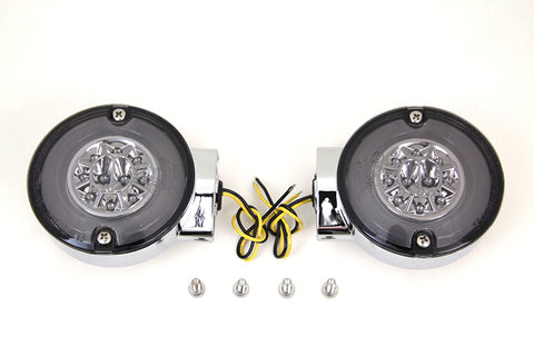 Chrome LED Turn Signal Set Rear - V-Twin Mfg.