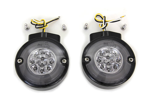 LED Turn Signal Set Front Black - V-Twin Mfg.