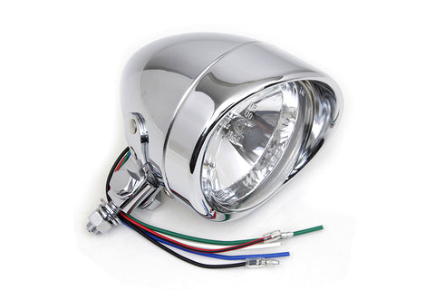 4 inch Round Headlamp 12 Volt - V-Twin Mfg.