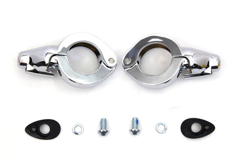 Chrome Turn Signal Relocation Kit 41mm Forks - V-Twin Mfg.