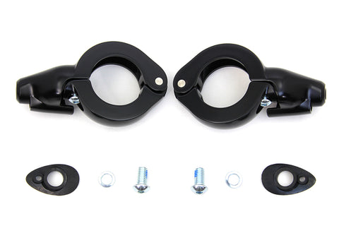Black Turn Signal Relocation Kit 41mm Forks - V-Twin Mfg.