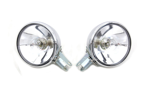 Replica Chrome Guide Spotlamp Set 6 Volt - V-Twin Mfg.