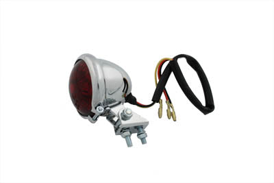 Round LED Tail Lamp with Red Lens - V-Twin Mfg.