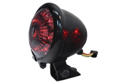 Round LED Tail Lamp with Smoked Lens - V-Twin Mfg.