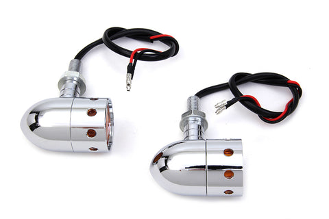 Chrome Bullet Marker Lamp Set - V-Twin Mfg.