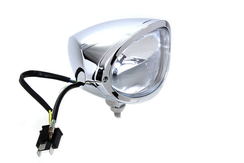 Chrome Oval Style Headlamp - V-Twin Mfg.