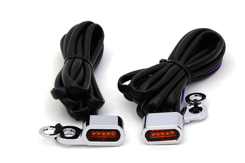 Chrome LED Turn Signal Set - V-Twin Mfg.