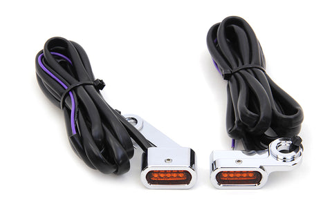 Chrome LED Turn Signal Set - V-Twin Mfg.
