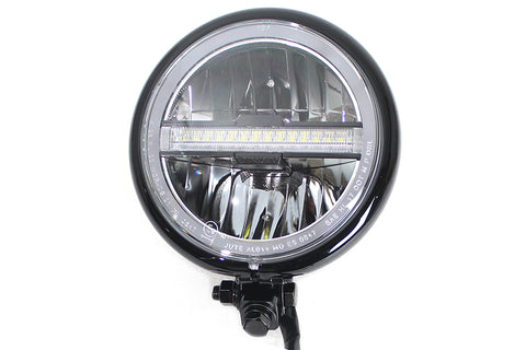 5-3/4 inch Bates Style LED Headlamp Black - V-Twin Mfg.