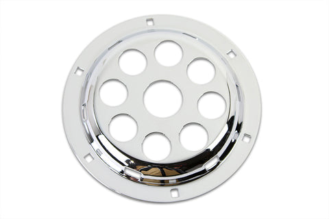 Chrome 6 inch Horn Face with Holes - V-Twin Mfg.