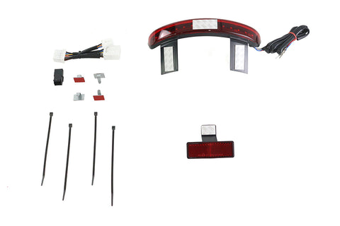 Chopped Fender Rear Edge LED Lamp with Red Lens - V-Twin Mfg.
