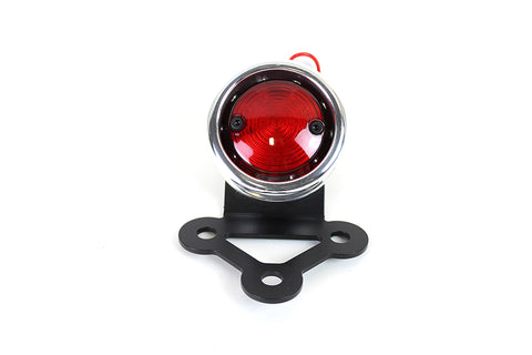 LED Round Tail Lamp Assembly Polished - V-Twin Mfg.