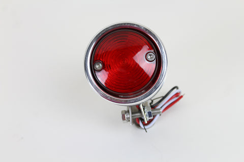 LED Bullet Tail Lamp Assembly Chrome - V-Twin Mfg.