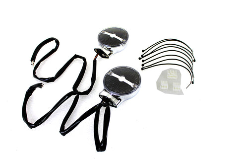 Amber LED Flat Lens Turn Signal Set - V-Twin Mfg.