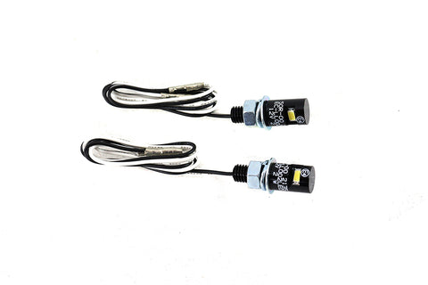 Black Burdett License Plate Bolt Set with LED - V-Twin Mfg.