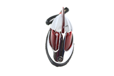 Replica Front Fender Lamp with Red Lens - V-Twin Mfg.