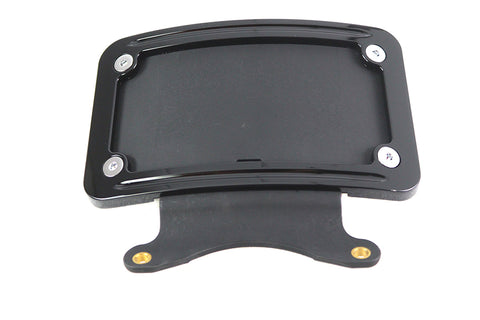 Curved License Plate Frame Black - V-Twin Mfg.