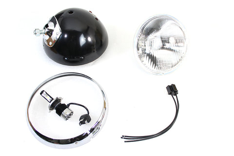 7 inch 12 Volt LED Headlamp Black - V-Twin Mfg.