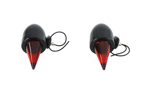 Torpedo Bullet Lamp Set Black - V-Twin Mfg.