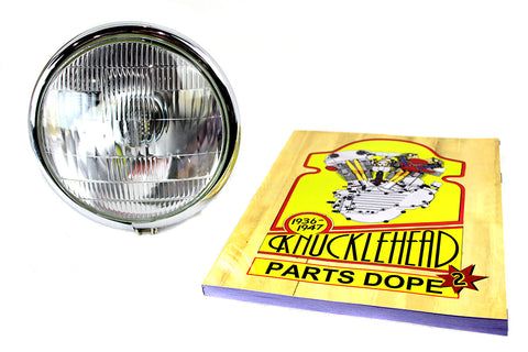 6 Volt LED Spring Fork Headlamp Black - V-Twin Mfg.