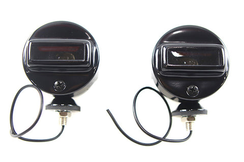 Blackout Bullet Lamp Set Flat Black - V-Twin Mfg.