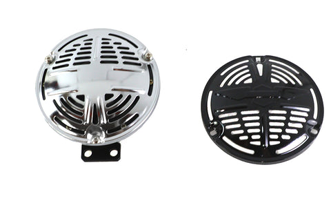 12 Volt Spring Horn with Black Face - V-Twin Mfg.