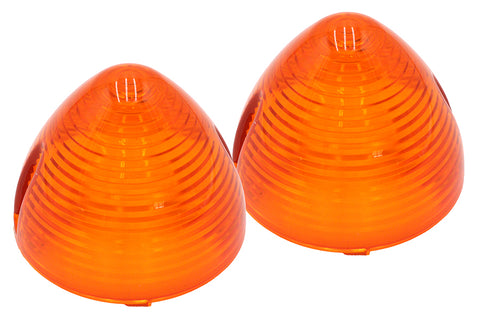 Bullistic Turn Signal Lenses Amber - V-Twin Mfg.