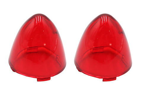 Bullistic Turn Signal Lenses Red - V-Twin Mfg.