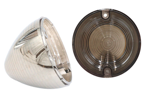 Bullistic Turn Signal Lenses Clear - V-Twin Mfg.
