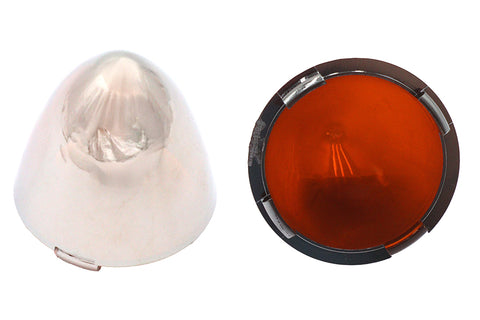 Bullistic Turn Signal Lenses Amber - V-Twin Mfg.