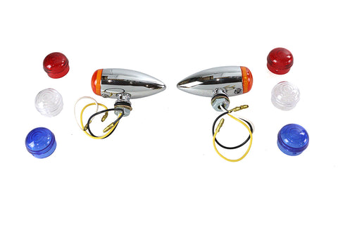 Mini Clear LED Bullet Marker Lamp - V-Twin Mfg.