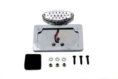 Chrome Billet Fender Mount LED Tail Lamp with Clear Lens - V-Twin Mfg.