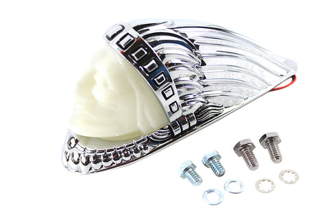 Indian Face Front Fender Lamp Chrome - V-Twin Mfg.