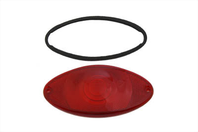 Tail Lamp Lens Cateye Style Red Chrome - V-Twin Mfg.